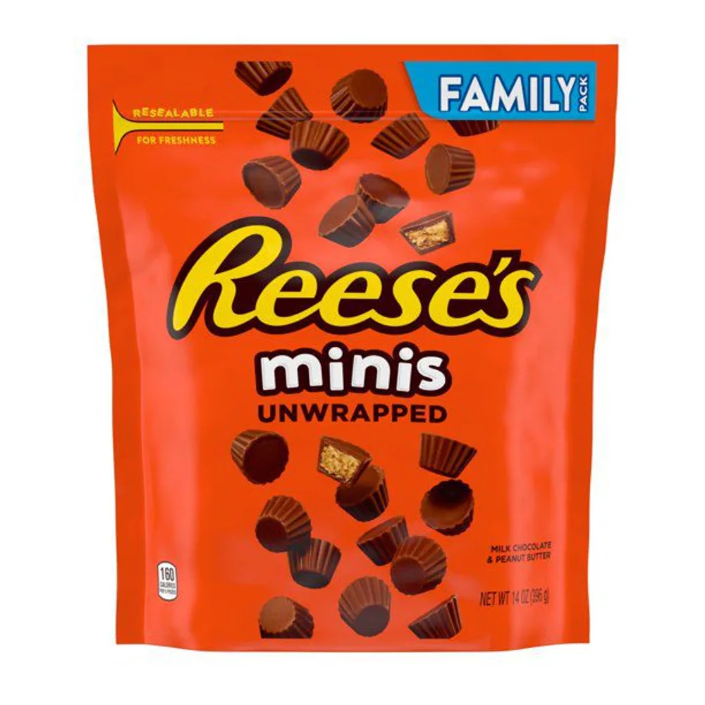 Reese's  Minis Milk Chocolate Amendoim Butter Cups Candy Unwrapped