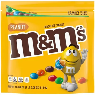 M&M's Peanut Milk Chocolate Candy Family Size