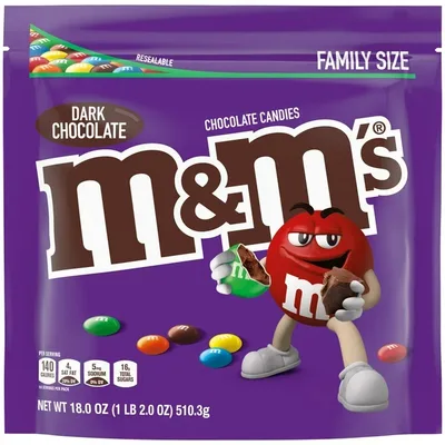 M&M's Dark Chocolate Candy Family Size
