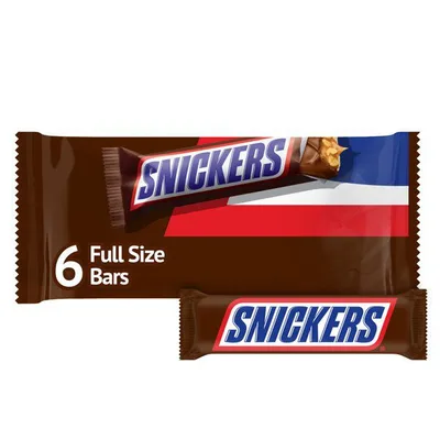 Snickers Full Size Chocolate Candy Bars