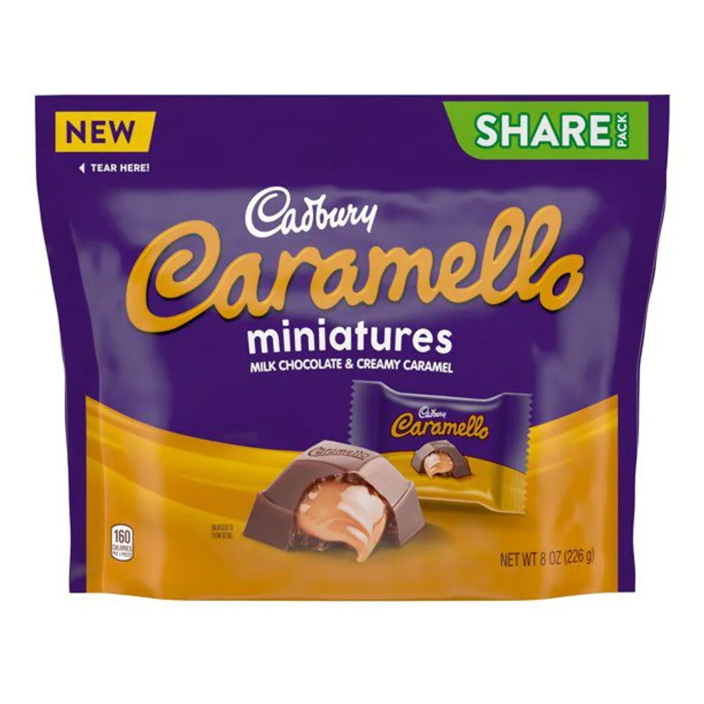 Cadbury Caramello Miniatures Milk Chocolate and Caramel Candy Bars