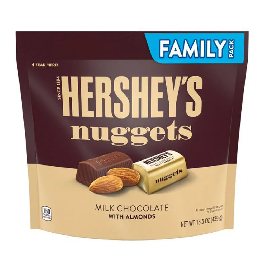 Hershey's Nuggets Milk Chocolate Almond Candy Family