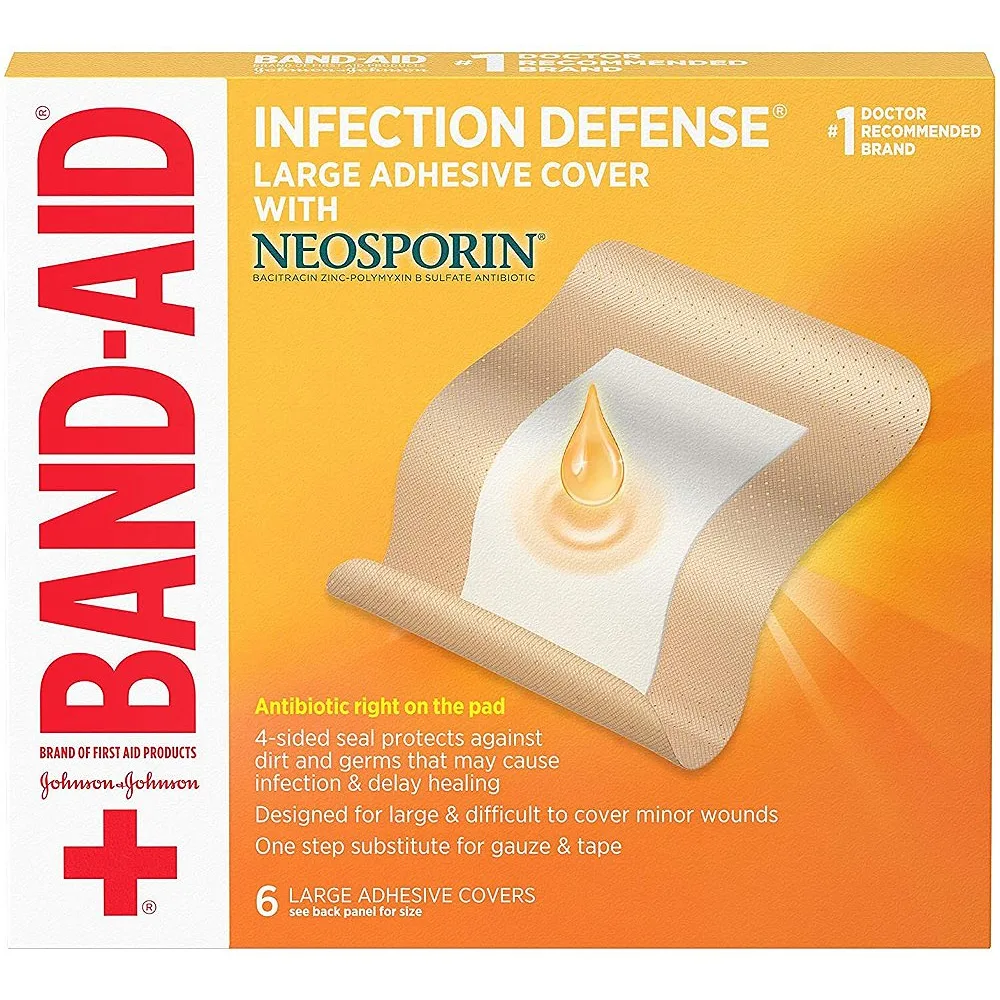 Band-Aid Brand Infection Defense Adhesive Wound Covers with Neosporin Antibiotic