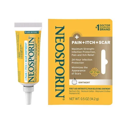 Neosporin Pain Itch Scar Antibiotic Ointment with Bacitracin