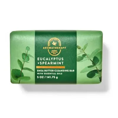 Aromatherapy Eucalyptus Spearmint Essential Shea Butter Cleansing Bar