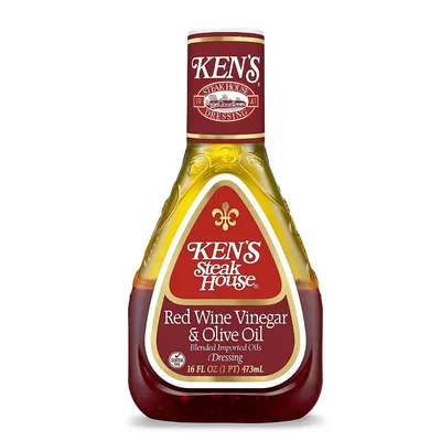Ken's Steak House Red Wine Vinegar & Olive Oil Vinaigrette Salad Dressing