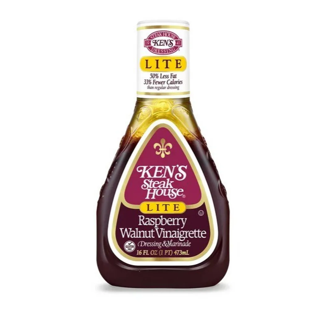 Ken's Steak House Lite Raspberry Walnut Vinaigrette Salad Dressing