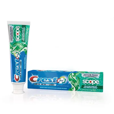 Crest Premium Plus Scope Toothpaste Minty Fresh Flavor
