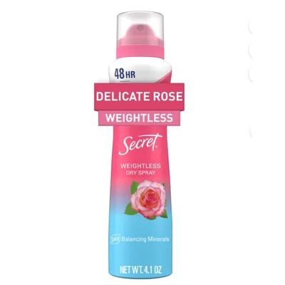 Secret Dry Spray Antiperspirant Deodorant Delicate Rose and Argan Oil
