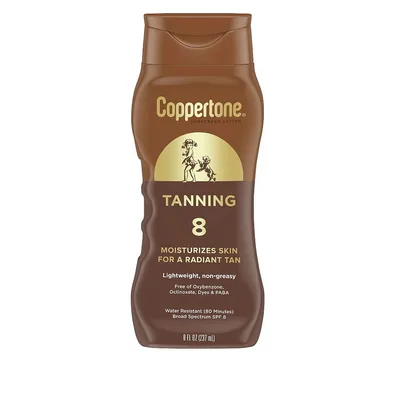 Coppertone Tanning Sunscreen Lotion Broad Spectrum SPF 8