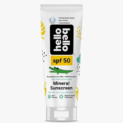 Hello Bello Mineral Sunscreen Lotion with Zinc Water Resistant Babies and Kids SPF 50
