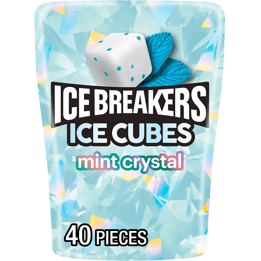 Ice Breakers Ice Cubes Sugar Free Mint Crystal Gum