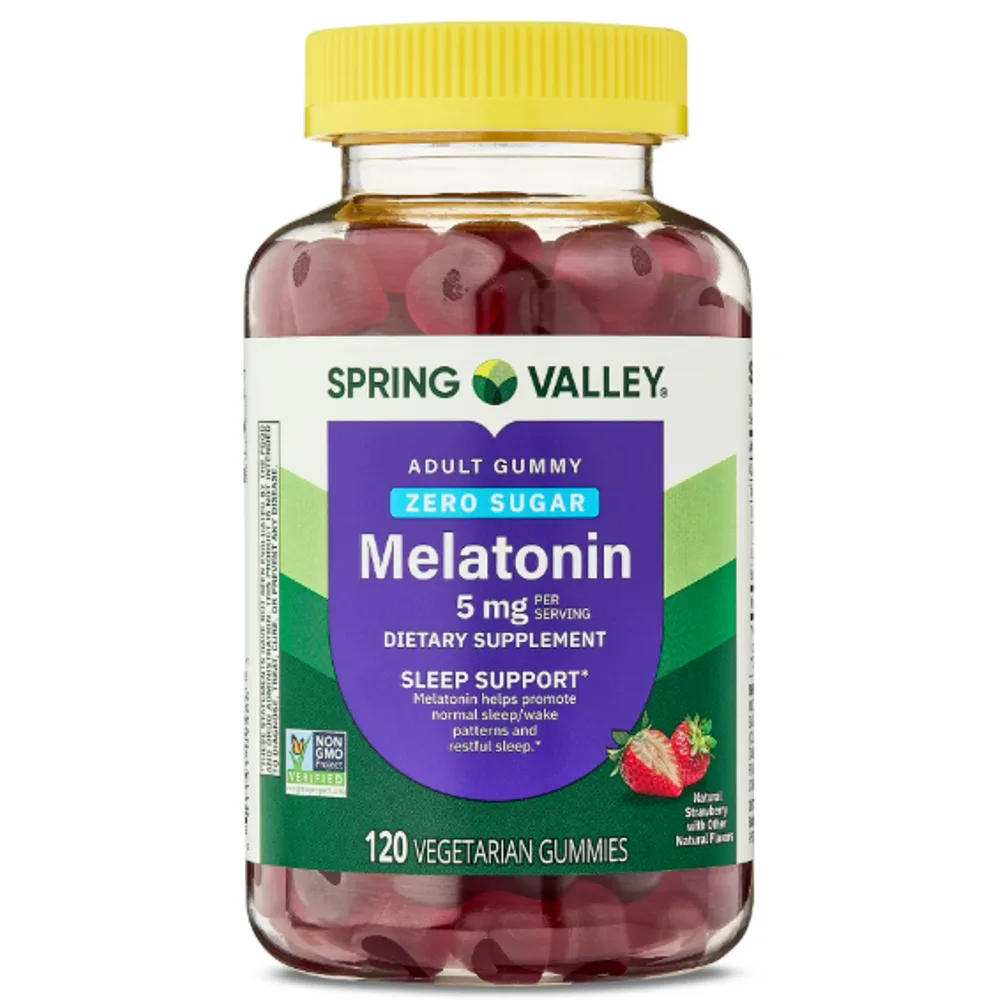 Spring Valley Zero Sugar Melatonin Sleep Support Dietary Supplement Gummies, 5 mg