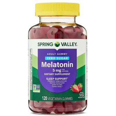 Spring Valley Zero Sugar Melatonin Sleep Support Dietary Supplement Gummies, 5 mg