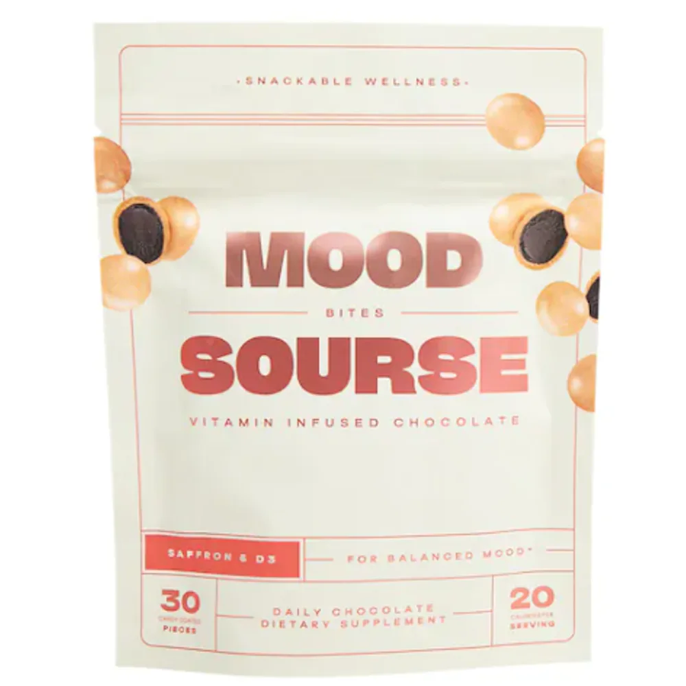 Sourse Mood Bites – Vegan Saffron and Vitamin D3 Infused Chocolate Supplements for Positive Mood