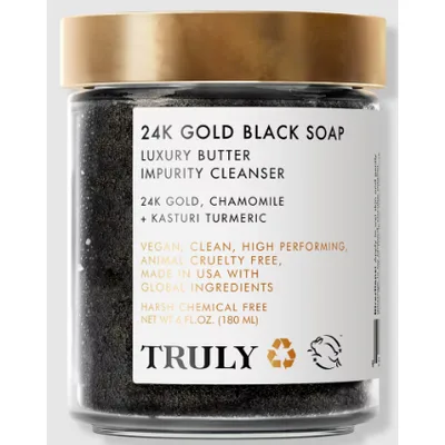 Truly 24K Gold Black Soap Luxury Butter Impurity Cleanser