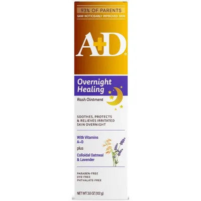A+D Overnight Healing Diaper Rash Ointment