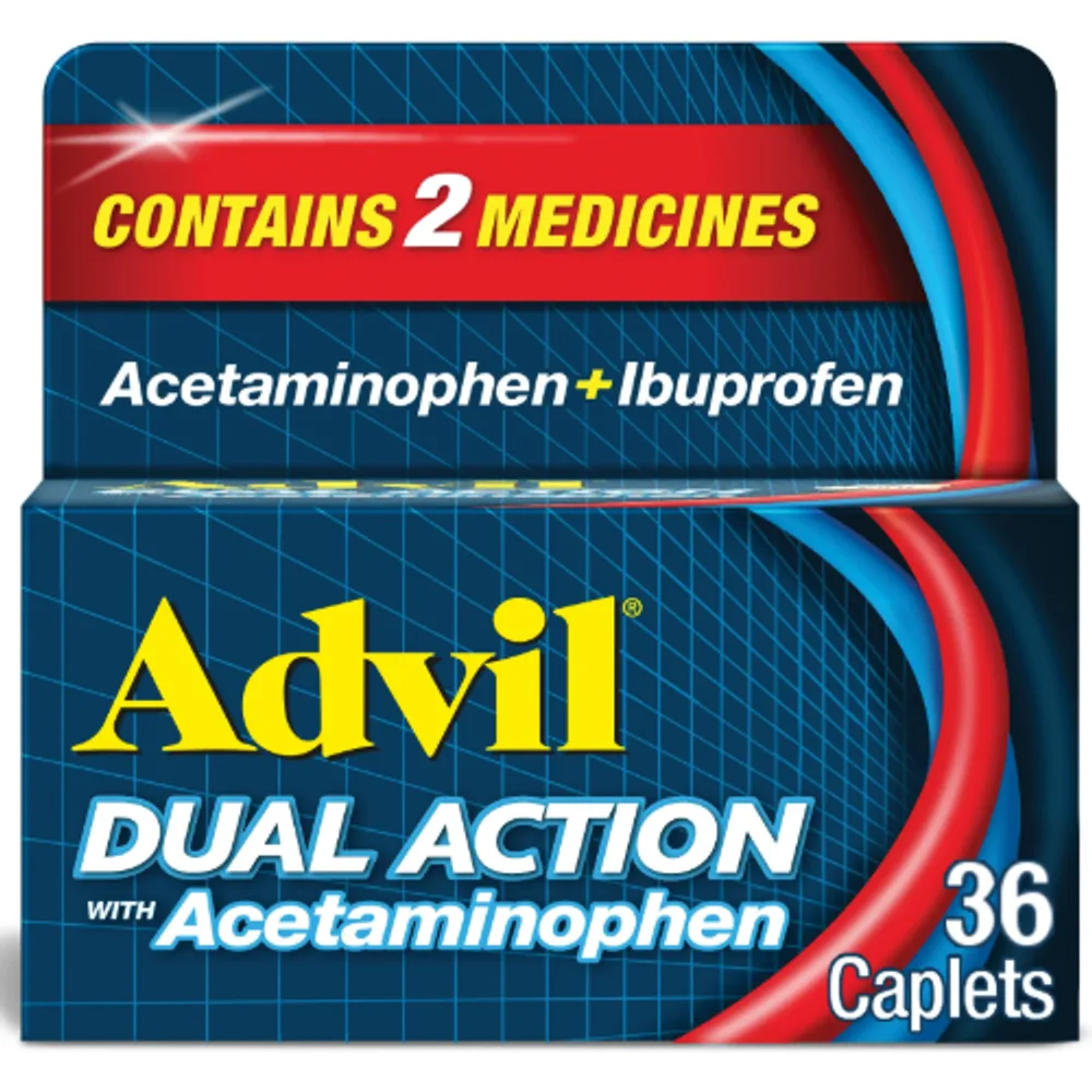Advil Dual Action Pain Relievers Coated Caplets
