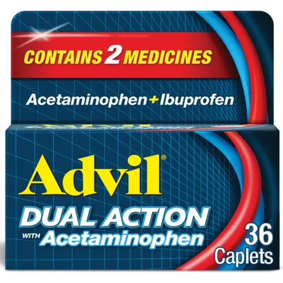 Advil Dual Action Pain Relievers Coated Caplets