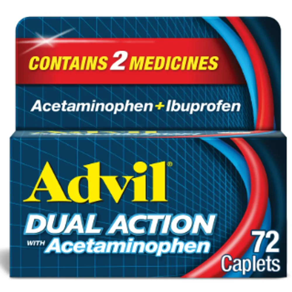 Advil Dual Action Pain Relievers Coated Caplets