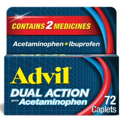 Advil Dual Action Pain Relievers Coated Caplets