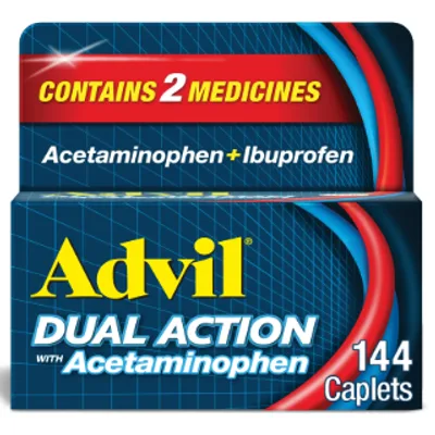Advil Dual Action Pain Relievers Coated Caplets