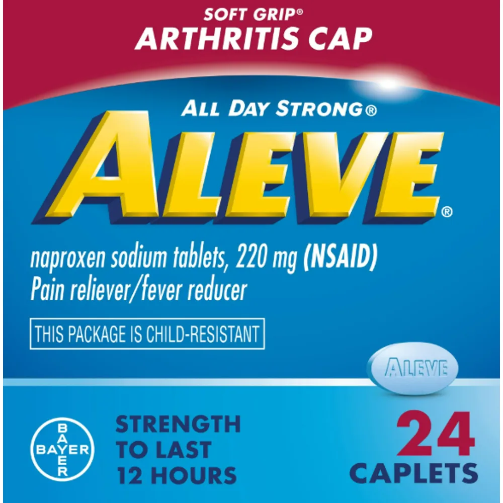 Aleve Caplets Easy Open Arthritis Cap Naproxen Sodium Pain Reliever