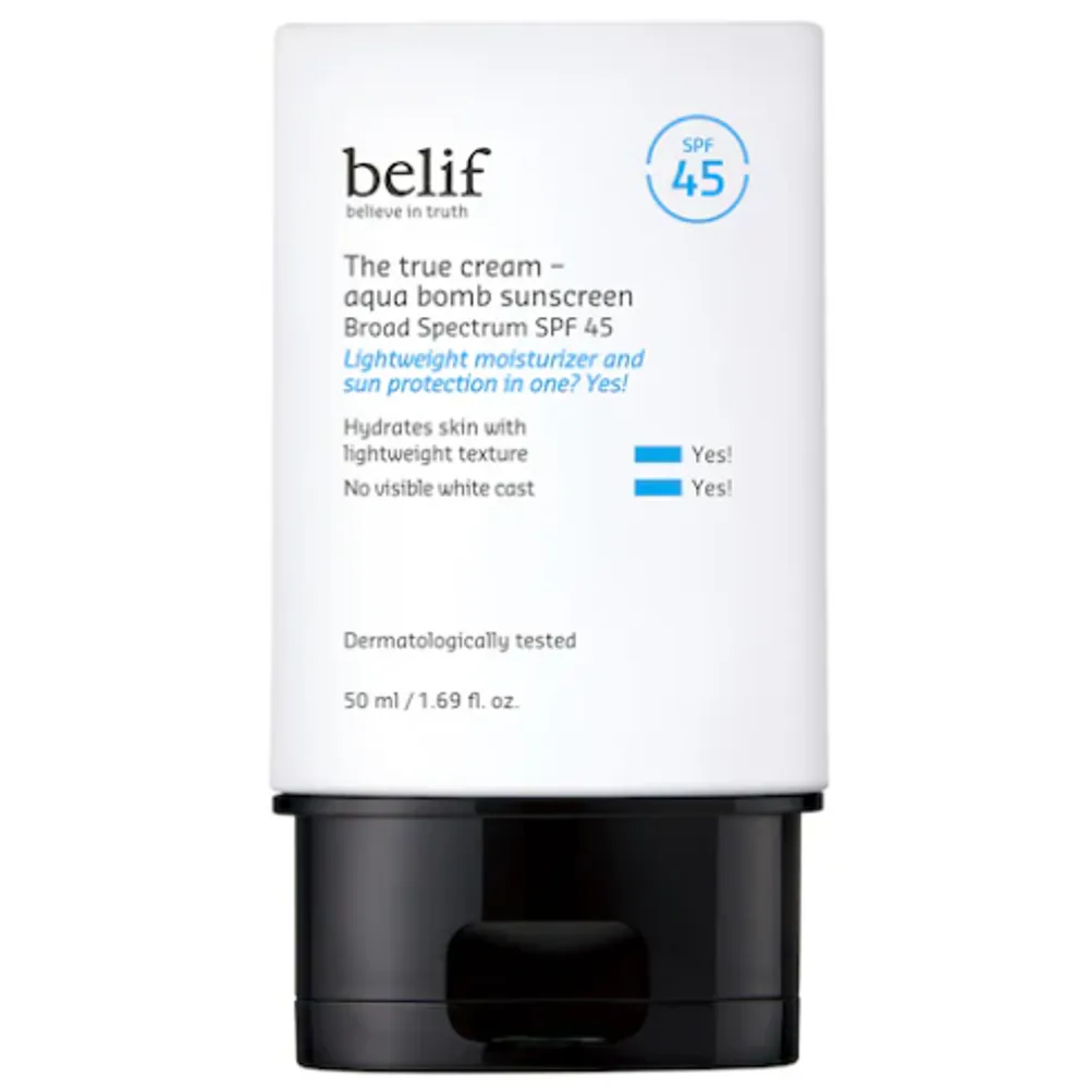 belif  The True Cream Aqua Bomb SPF 45 Korean Moisturizer Face Sunscreen