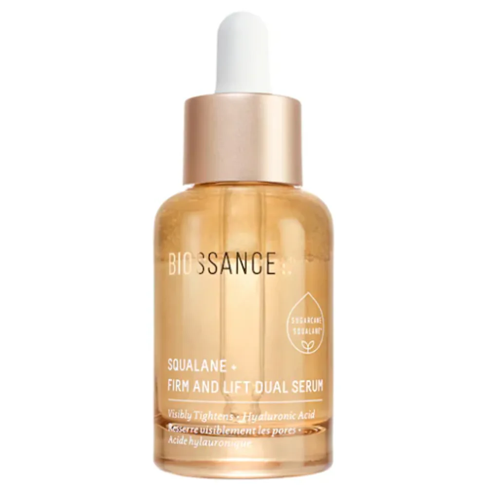 Biossance  Squalane + Firm and Lift Hydrating Dual Serum with Hyaluronic Acid