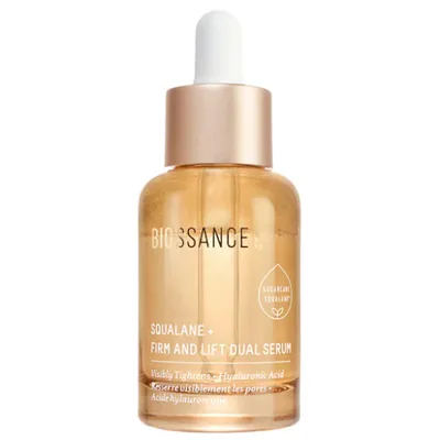 Biossance  Squalane + Firm and Lift Hydrating Dual Serum with Hyaluronic Acid