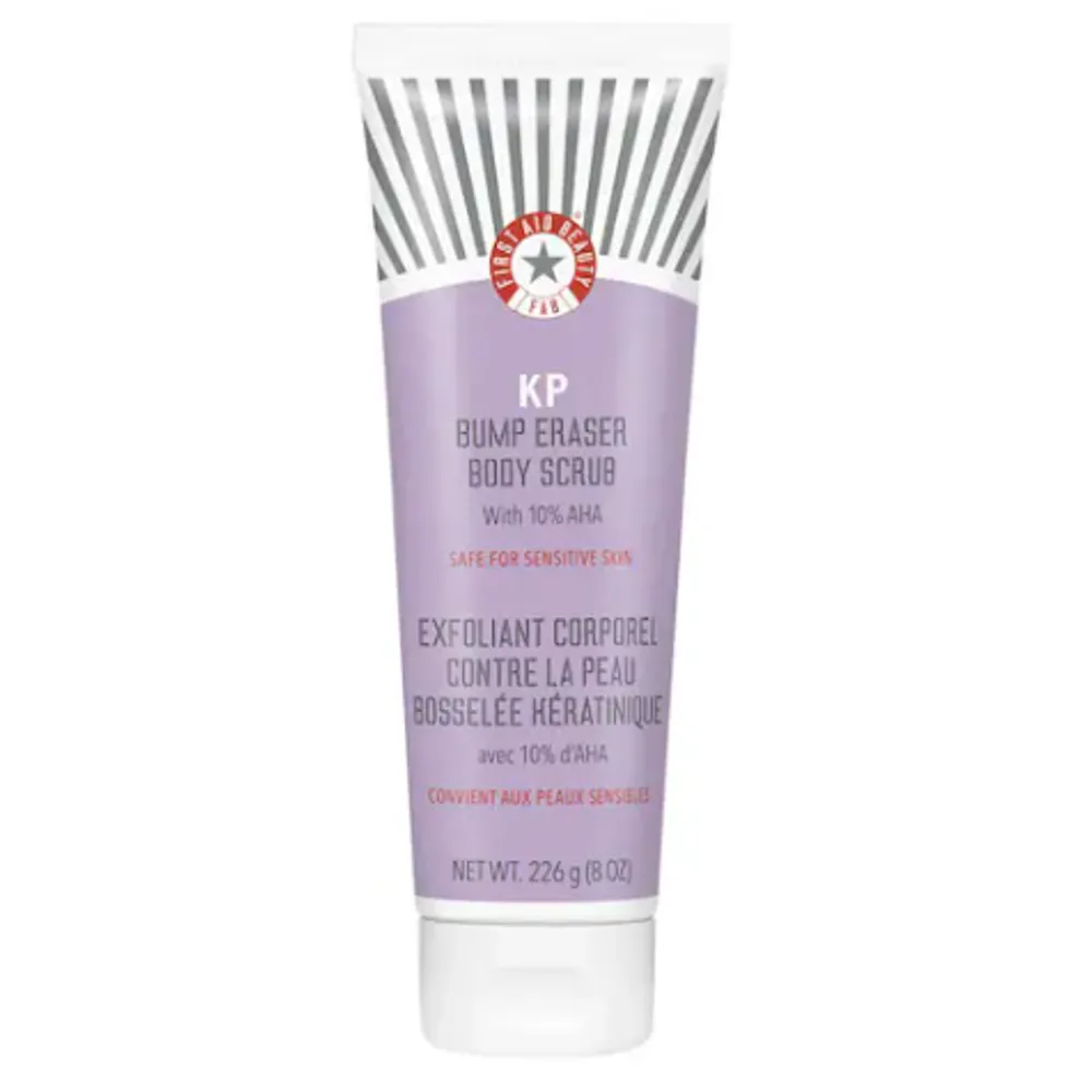 First Aid Beauty  KP Bump Eraser Body Scrub with 10% AHA – Body Exfoliant for Keratosis Pilaris