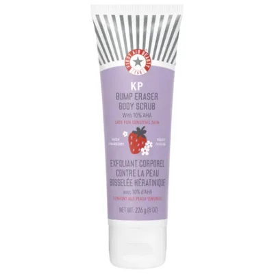 First Aid Beauty  KP Bump Eraser Body Scrub with 10% AHA –  Fresh Strawberry