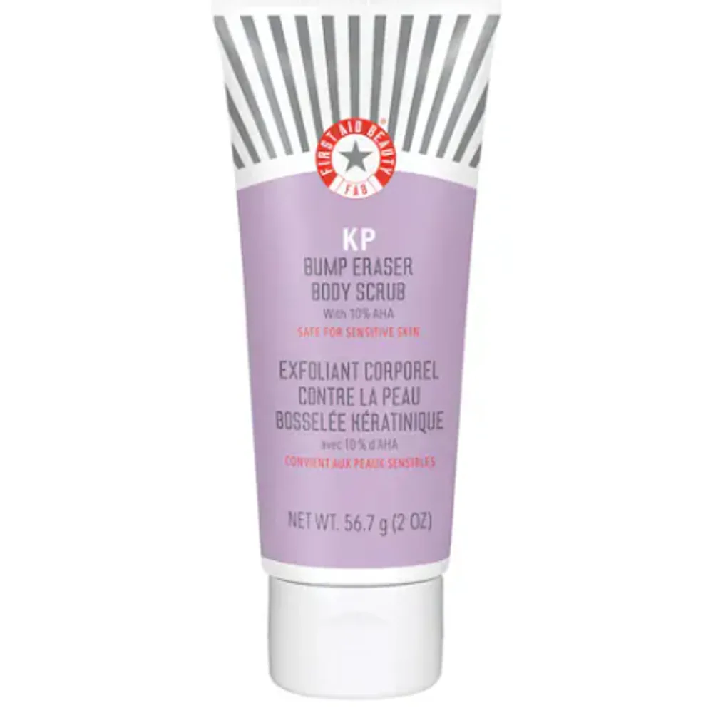 First Aid Beauty  Mini KP Bump Eraser Body Scrub with 10% AHA – Body Exfoliant for Keratosis Pilaris