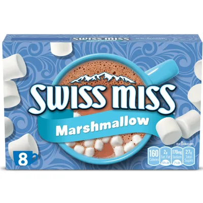 Swiss Miss Chocolate Hot Cocoa Mix With Marshmallows, 8 Count Hot Cocoa Packets
