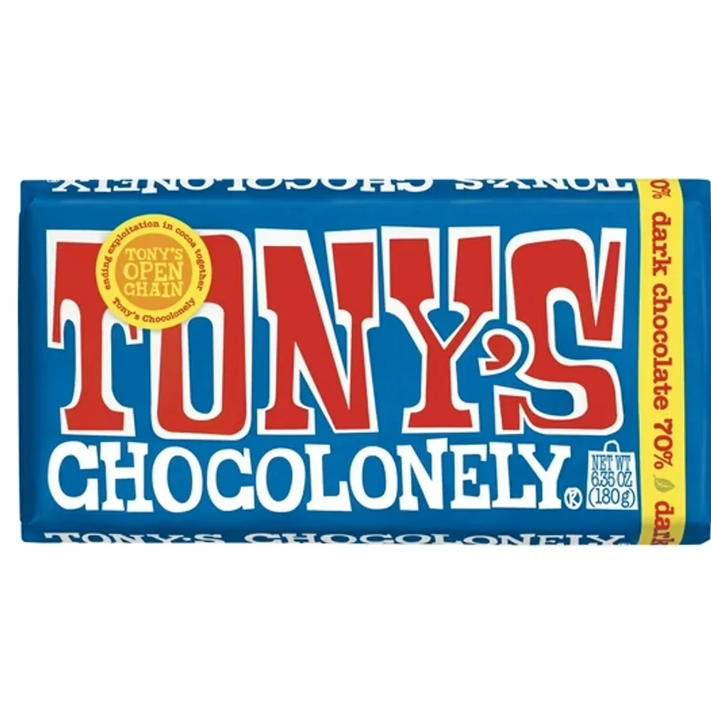 Tony’s Chocolonely 70% Dark Chocolate Bar