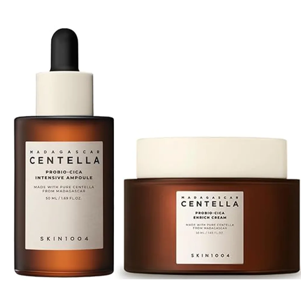 SKIN1004 Madagascar Centella Probio-Cica Intensive Ampoule and Probio-Cica Enrich Cream