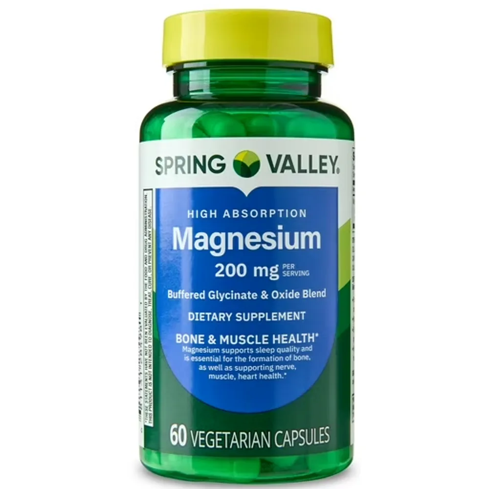 Spring Valley Magnesium Sleep Support Bone & Joint Health Dietary Supplement Vegetarian