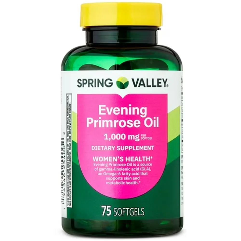 Spring Valley Standardized Evening Primrose Oil Women’s Health Dietary Supplement