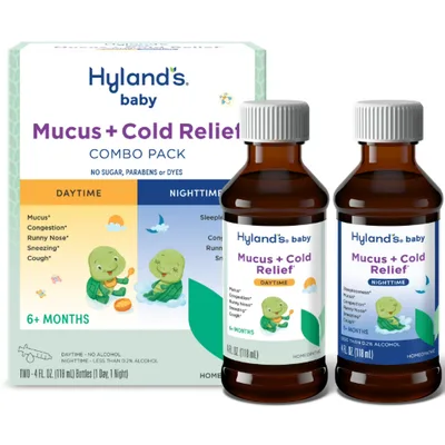 Hyland's Baby Mucus and Cold Relief Liquid, Day & Night