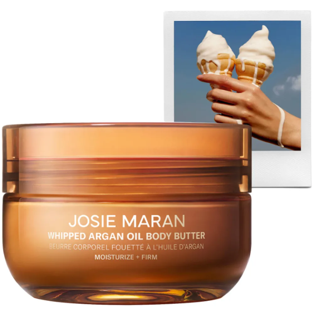 Josie Maran Vanilla Vibezzz - Whipped Argan Oil Refillable Firming Body Butter Jar