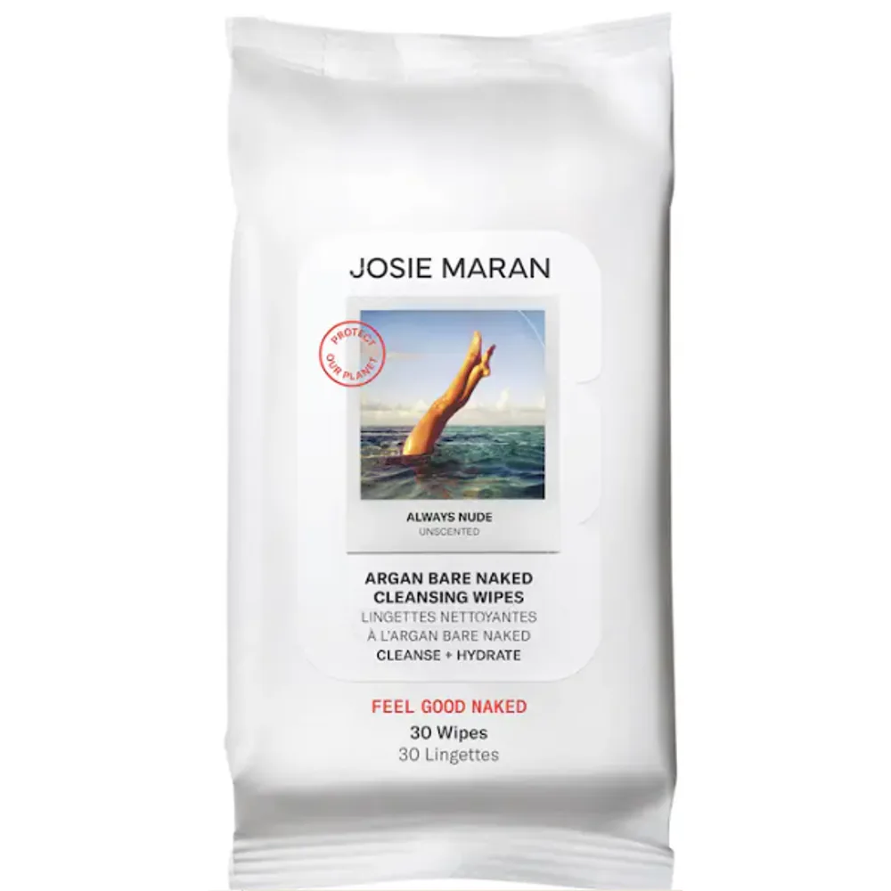 Josie Maran Argan Bare Naked Cleansing Wipes 30 ct