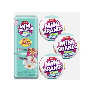 Mini Brands Fill The Fridge Playset w/UV Light + 3 capsules