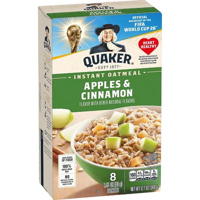 Quaker Instant Oatmeal, Apple & Cinnamon