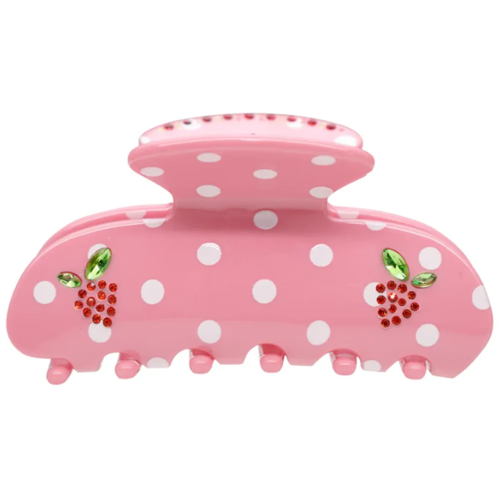 Emi Jay Sweetheart Hair Claw Clip in Lychee Berry Dot