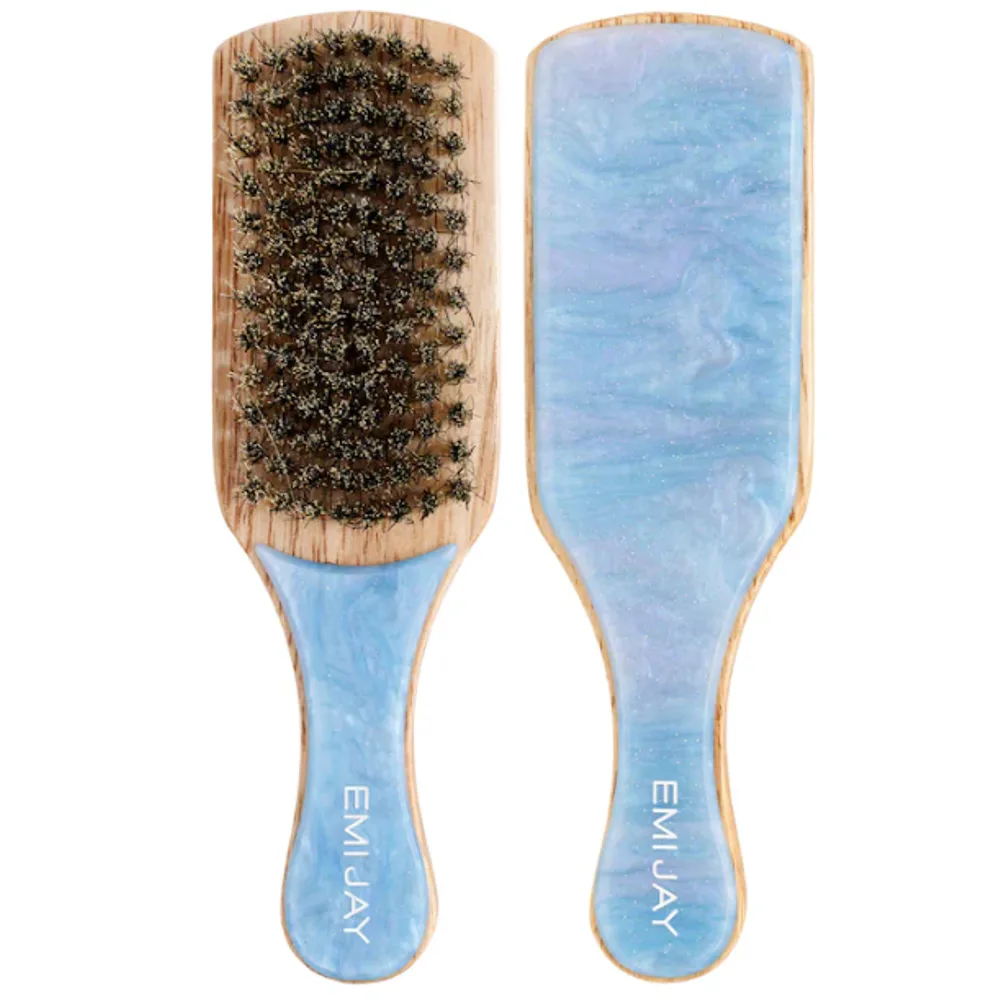 Emi Jay Mini Boar Bristle Hair Brush Blue Sugar
