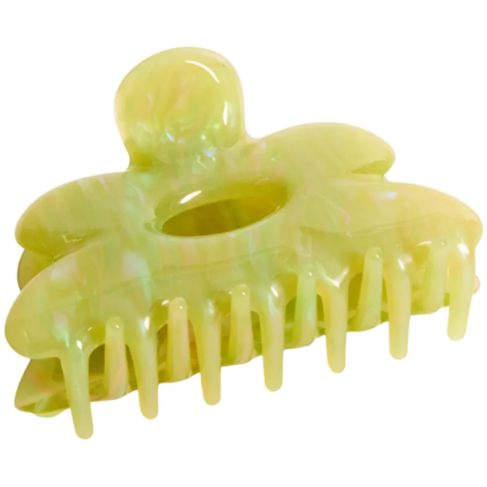 Chunks Flower Hair Claw Clip in Jade Swirl