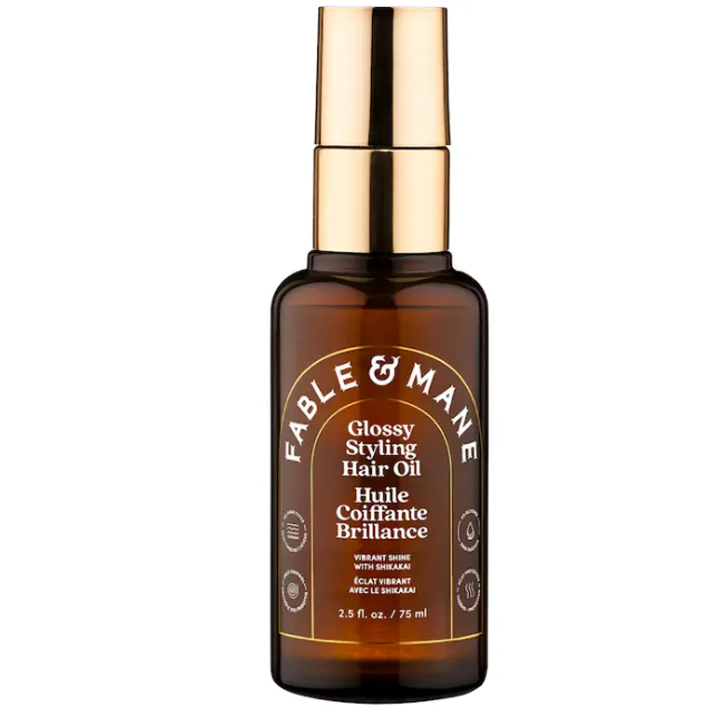 Fable & Mane Weightless Glossy Styling Oil for Fine to Medium Hair