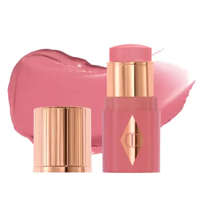 Charlotte Tilbury Mini Unreal Lip + Cheek Glow Blush Stick with Hyaluronic Acid