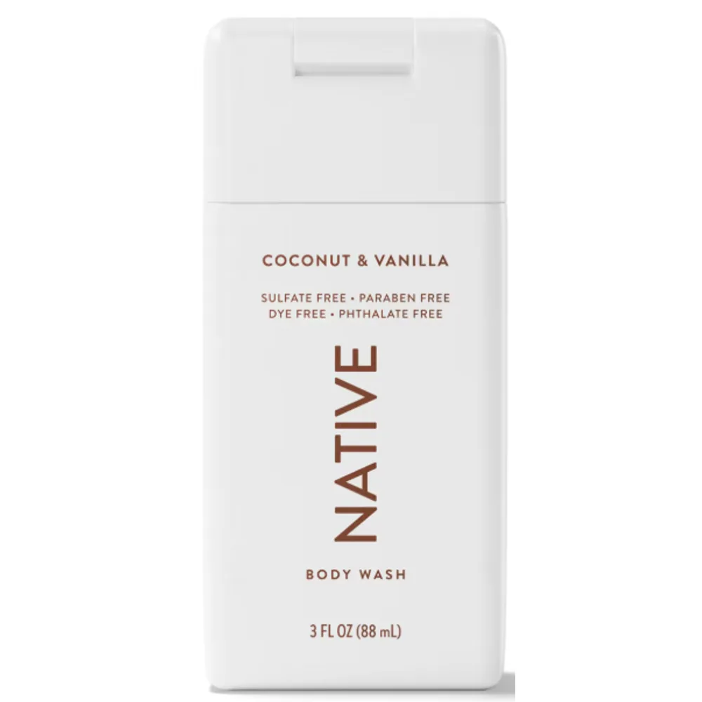 Native Sulfate-Free Mini Body Wash - Travel Size - Coconut & Vanilla