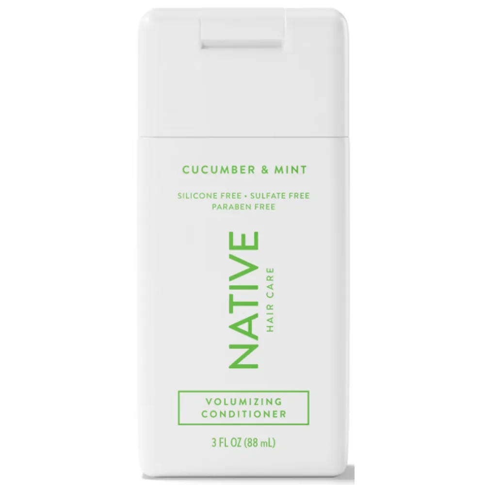 Native Travel Size Vegan Cucumber & Mint Volume Conditioner, Clean, Sulfate, Paraben and Silicone Free
